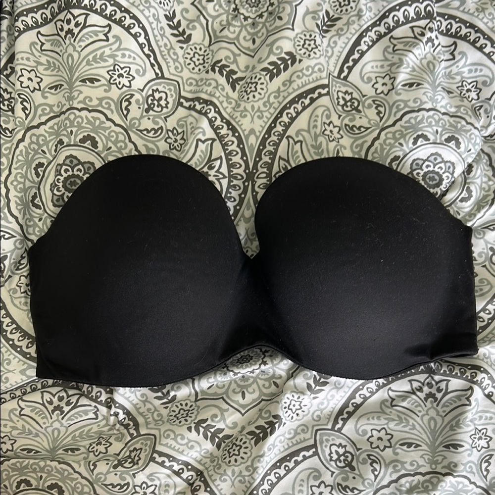 Victorias Secret Black Strapless Bra